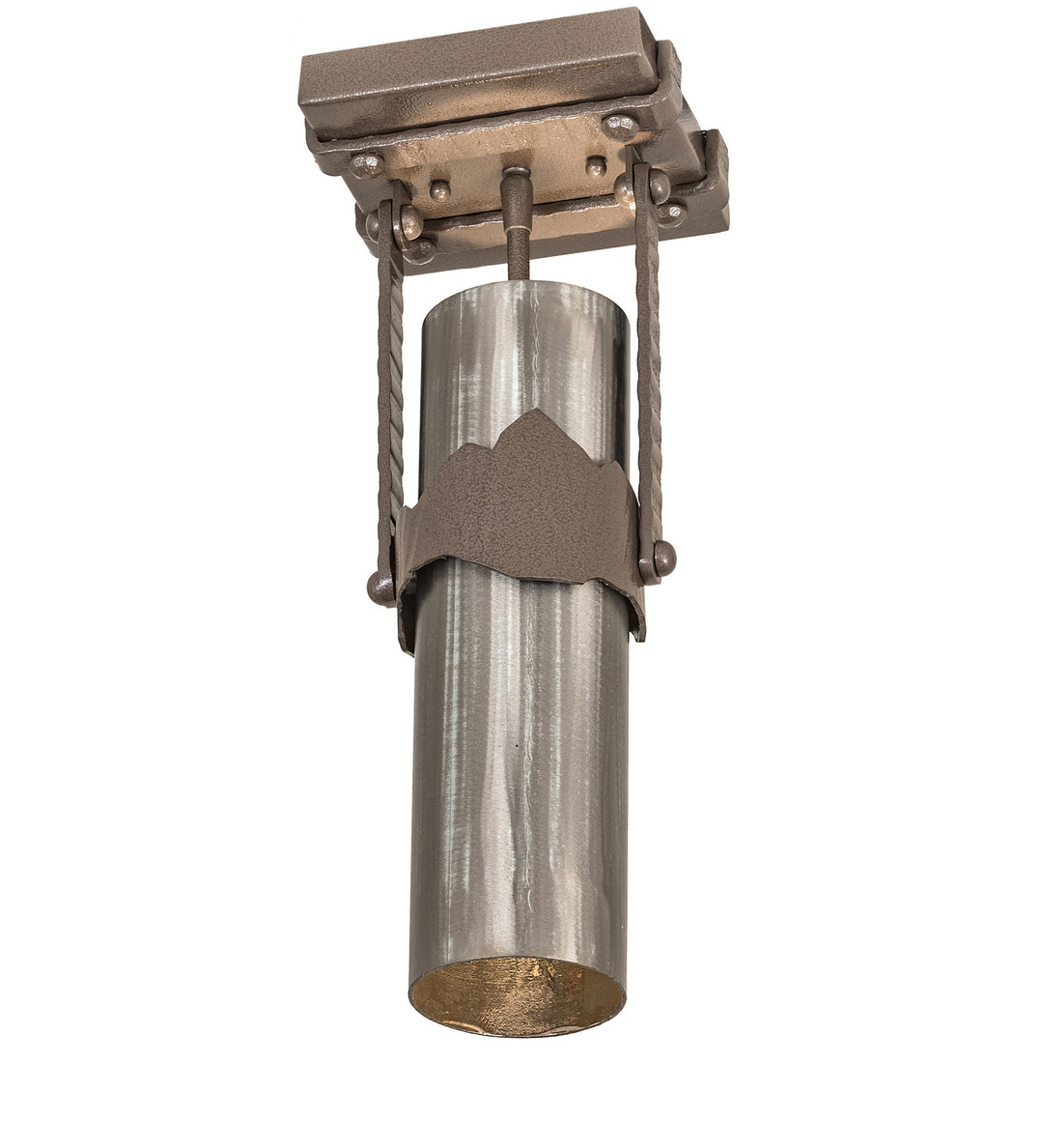 Meyda Tiffany Iron Mountain 198083 Ceiling Light - Stainless Steel