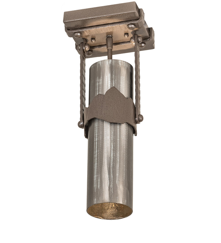 Meyda Tiffany Iron Mountain 198083 Ceiling Light - Stainless Steel