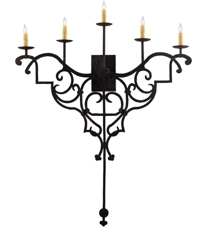 Meyda Tiffany Fleur De Lys 198848 Wall Light - Oil Rubbed Bronze