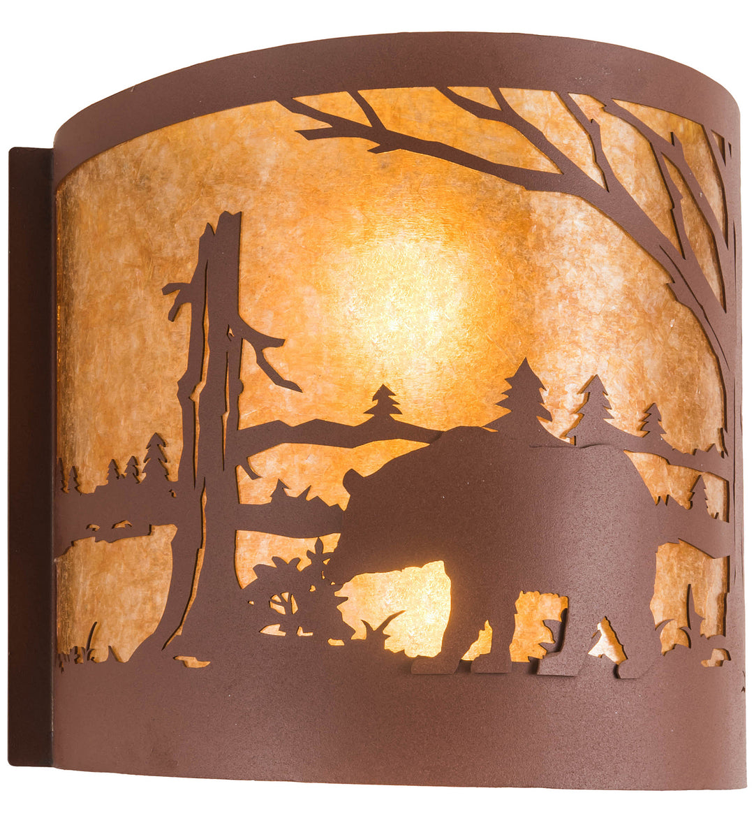 Meyda Tiffany Bear At Lake 200325 Wall Light - Rust