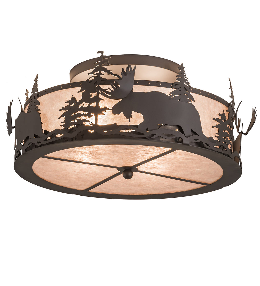 Meyda Tiffany Moose At Dusk 200517 Ceiling Light - Oil Rubbed Bronze
