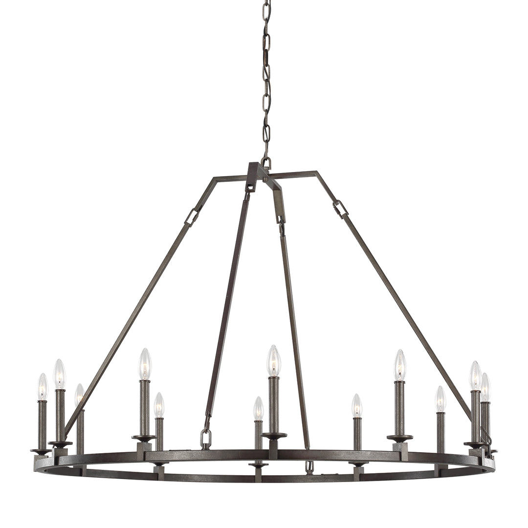 Visual Comfort Studio Landen F3216/12SMS Chandelier Light - Smith Steel