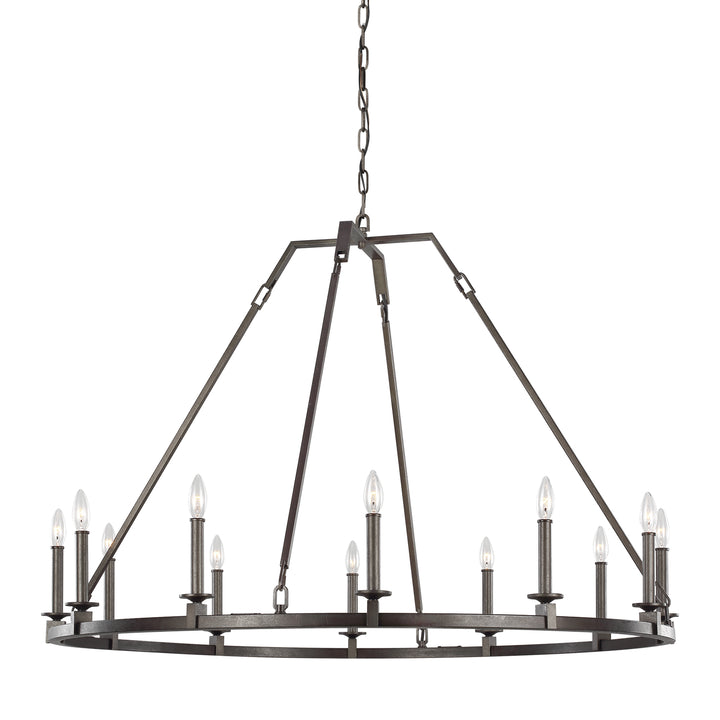 Visual Comfort Studio Landen F3216/12SMS Chandelier Light - Smith Steel