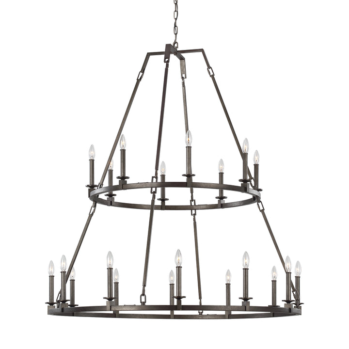 Visual Comfort Studio Landen F3217/20SMS Chandelier Light - Smith Steel