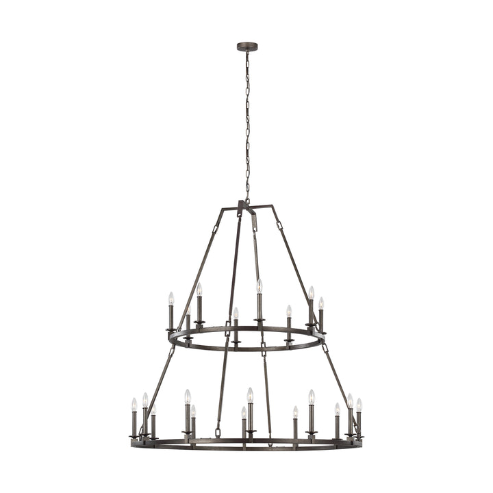 Visual Comfort Studio Landen F3217/20SMS Chandelier Light - Smith Steel