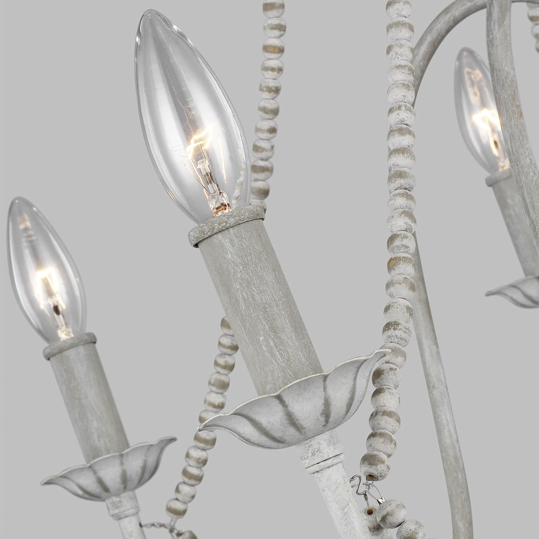 Visual Comfort Studio Maryville F3240/6WGR Chandelier Light - Washed Grey