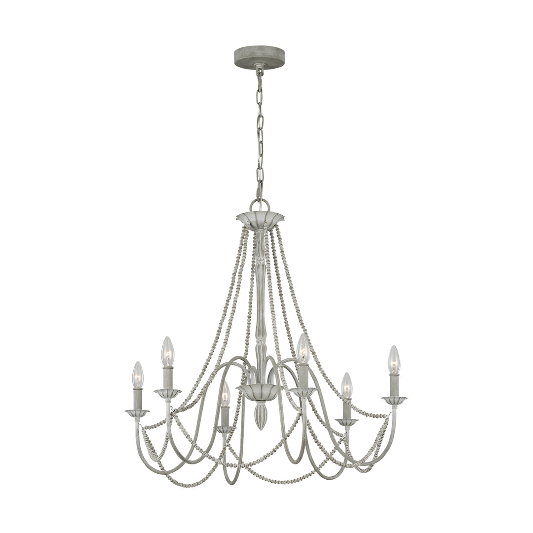 Visual Comfort Studio Maryville F3240/6WGR Chandelier Light - Washed Grey
