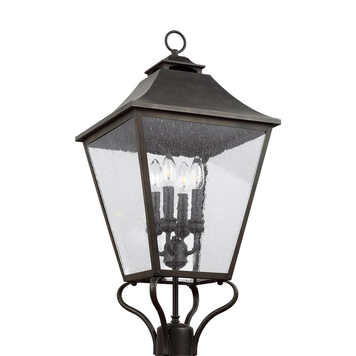 Visual Comfort Studio OL14407SBL Galena Four Light Post Lantern Outdoor Bronze / Dark