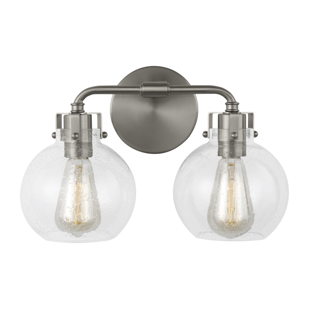 Visual Comfort Studio Clara VS24402SN Bath Vanity Light 15 in. wide - Satin Nickel