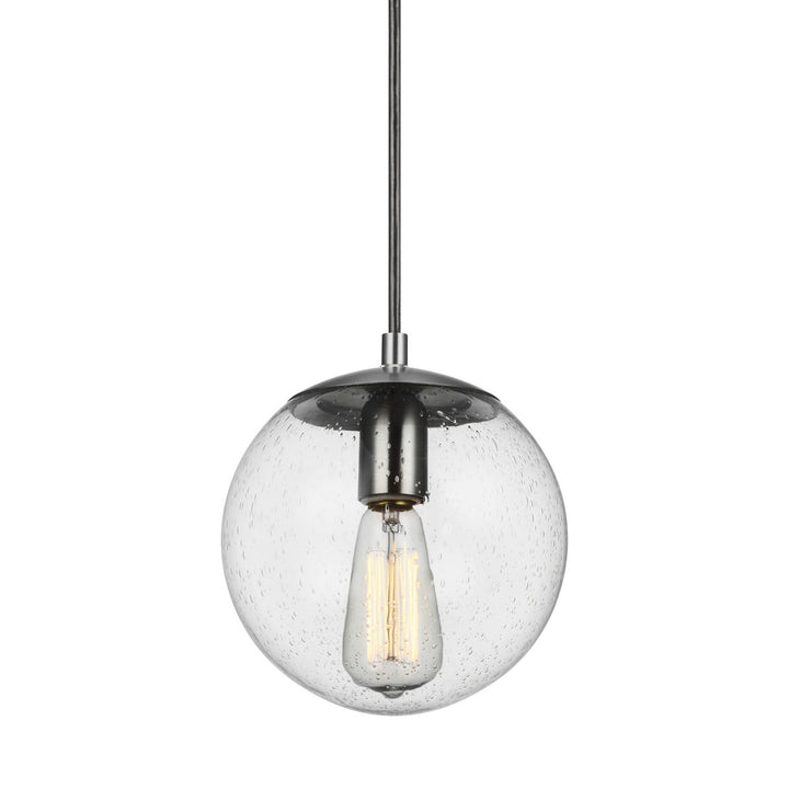Visual Comfort Studio Leo - Hanging Globe 6501801-04 Pendant Light - Satin Aluminum