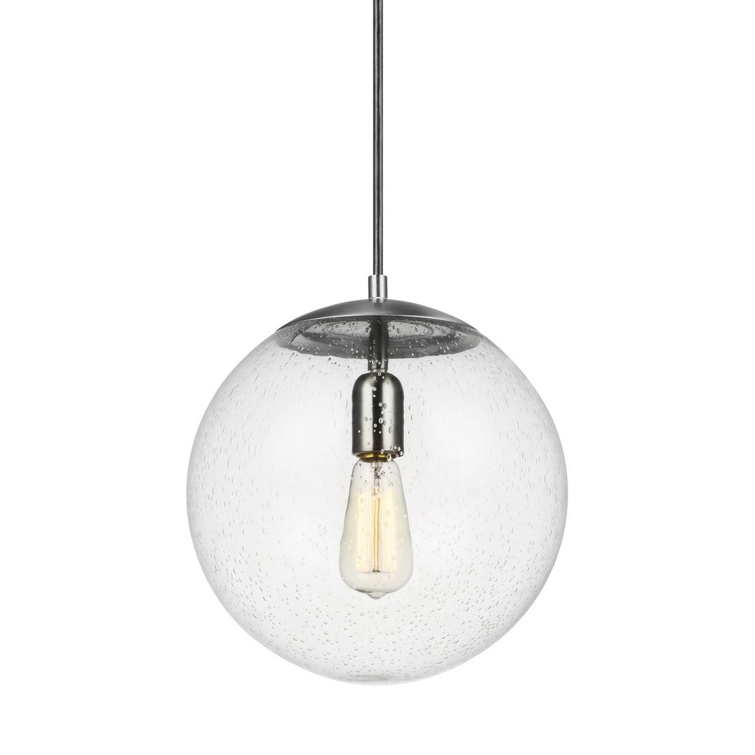 Visual Comfort Studio Leo - Hanging Globe 6701801-04 Pendant Light - Satin Aluminum