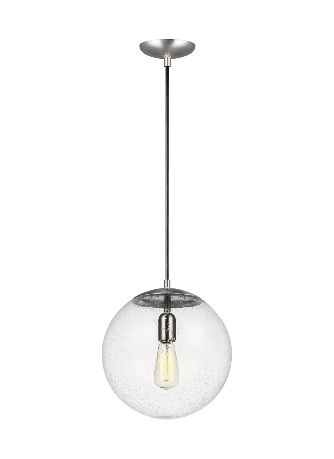 Visual Comfort Studio Leo - Hanging Globe 6701801-04 Pendant Light - Satin Aluminum