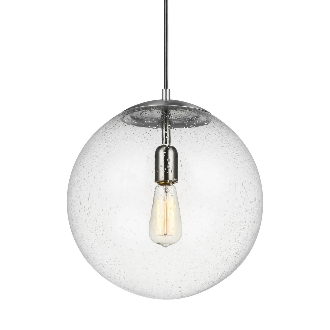 Visual Comfort Studio Leo - Hanging Globe 6801801-04 Pendant Light - Satin Aluminum