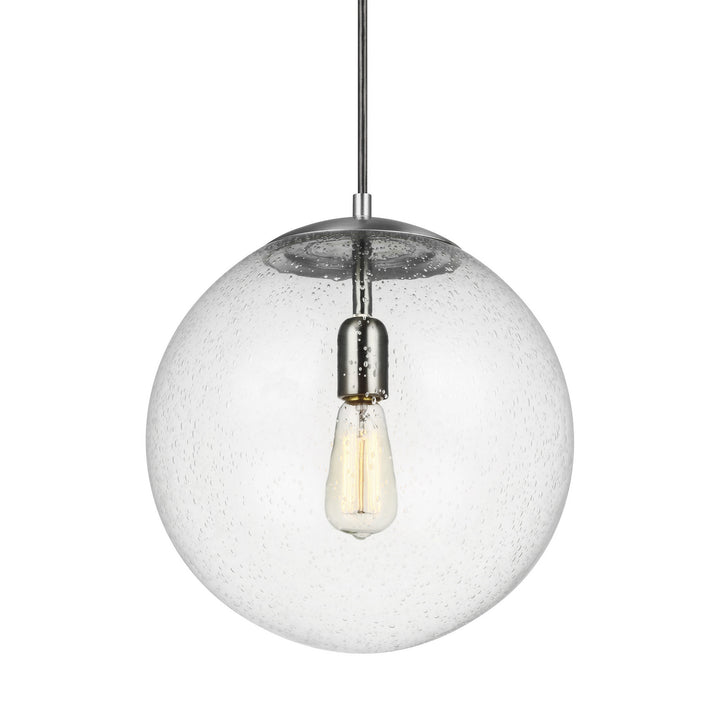 Visual Comfort Studio Leo - Hanging Globe 6801801-04 Pendant Light - Satin Aluminum