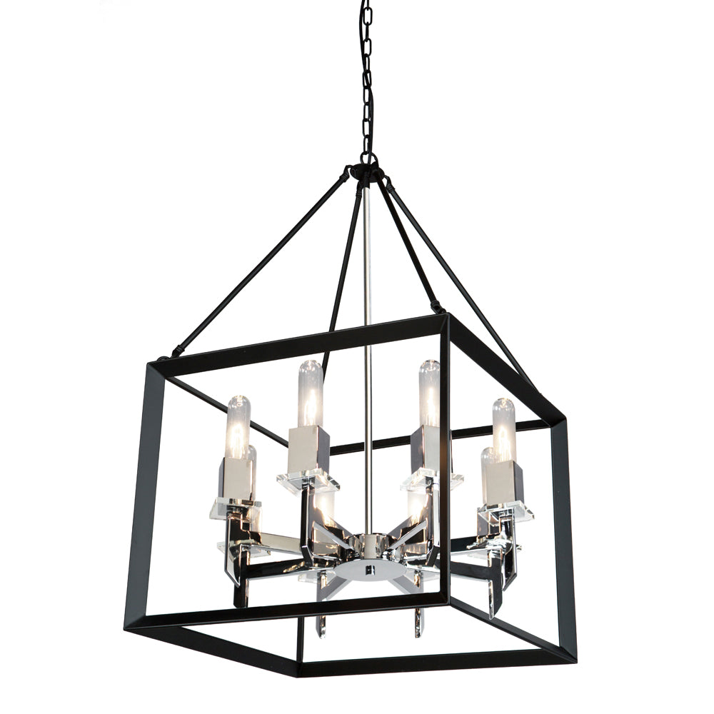 Artcraft Vineyard AC10069BC Chandelier Light - Black & Chrome