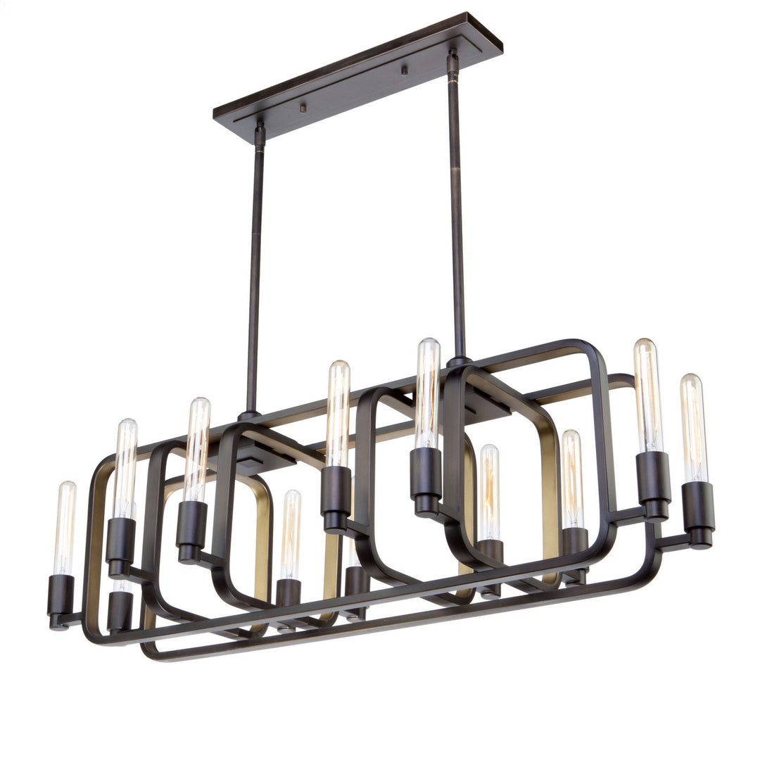 Artcraft Marlborough AC11081 Pendant Light - Oil Rubbed Bronze & Gold Leaf