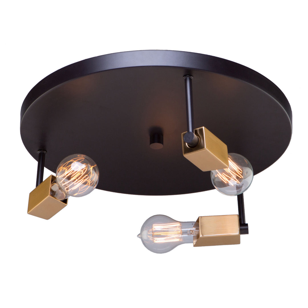 Artcraft Skyline AC11103 Ceiling Light - Dark Bronze & Satin Brass