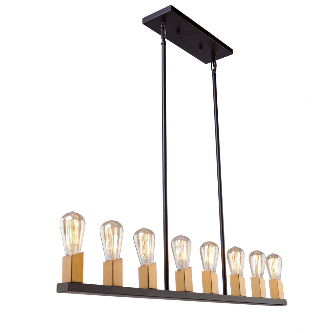 Artcraft Skyline AC11106 Pendant Light - Dark Bronze & Satin Brass