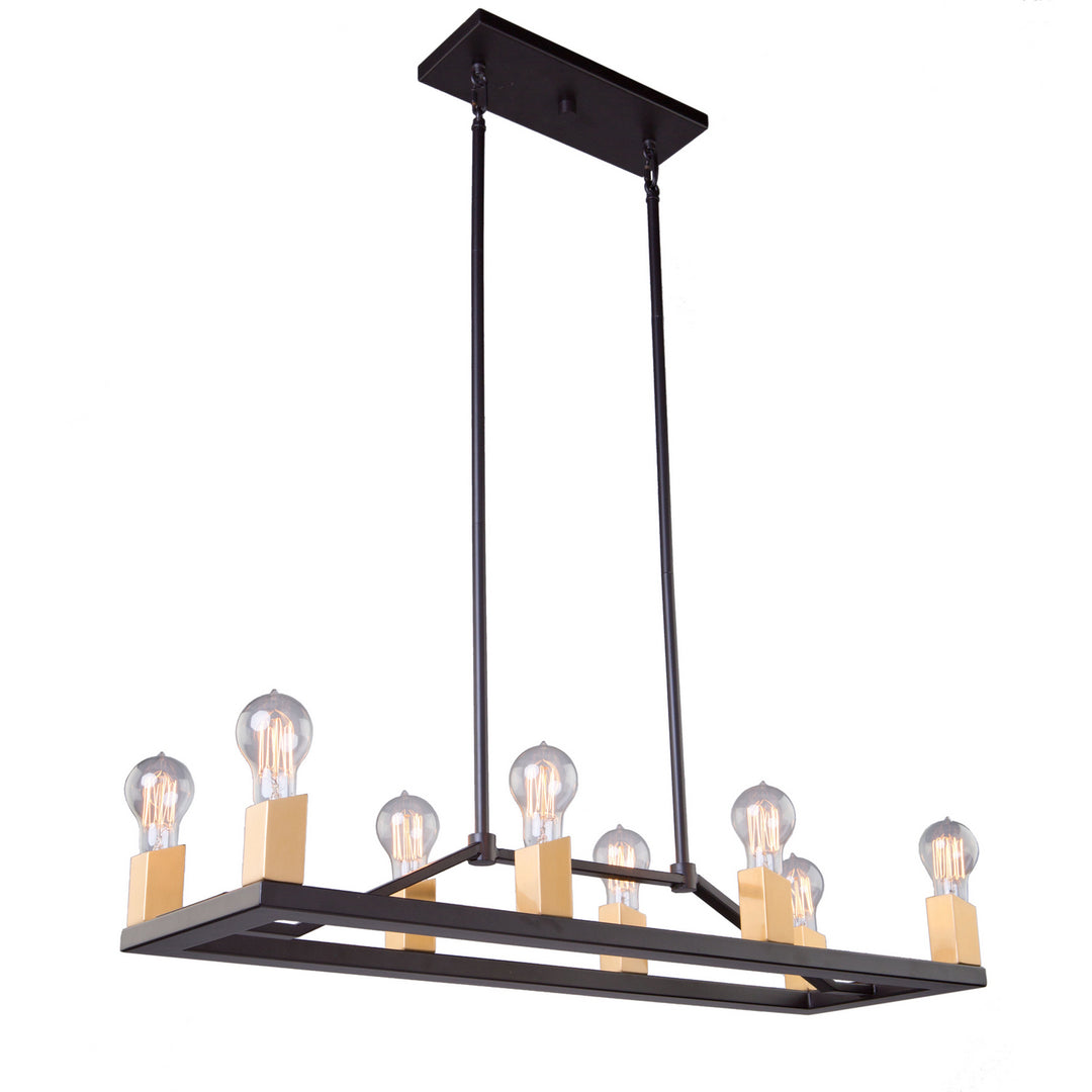 Artcraft Skyline AC11109 Pendant Light - Dark Bronze & Satin Brass