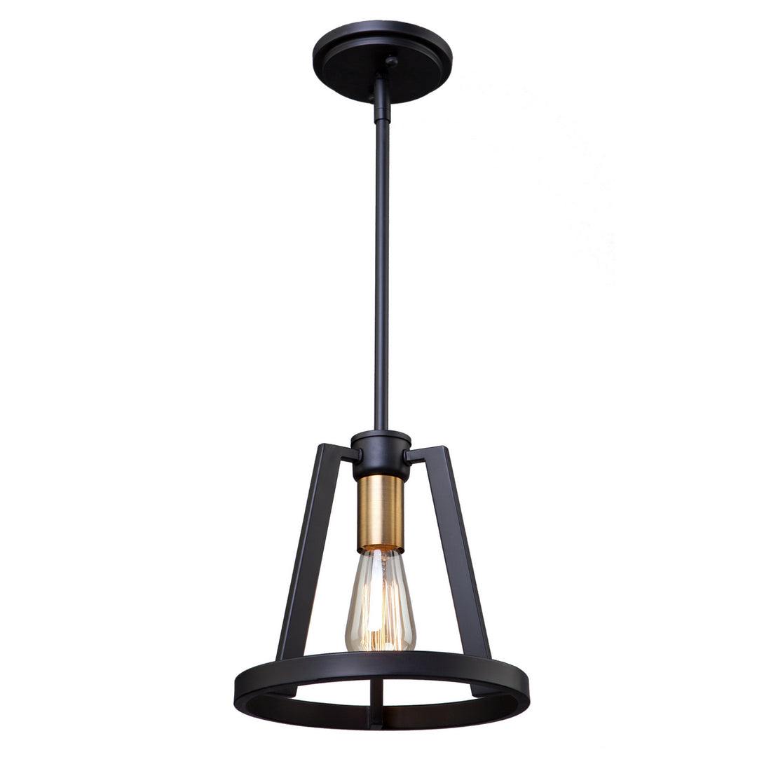 Artcraft Regent AC11121 Pendant Light - Black & Satin Brass