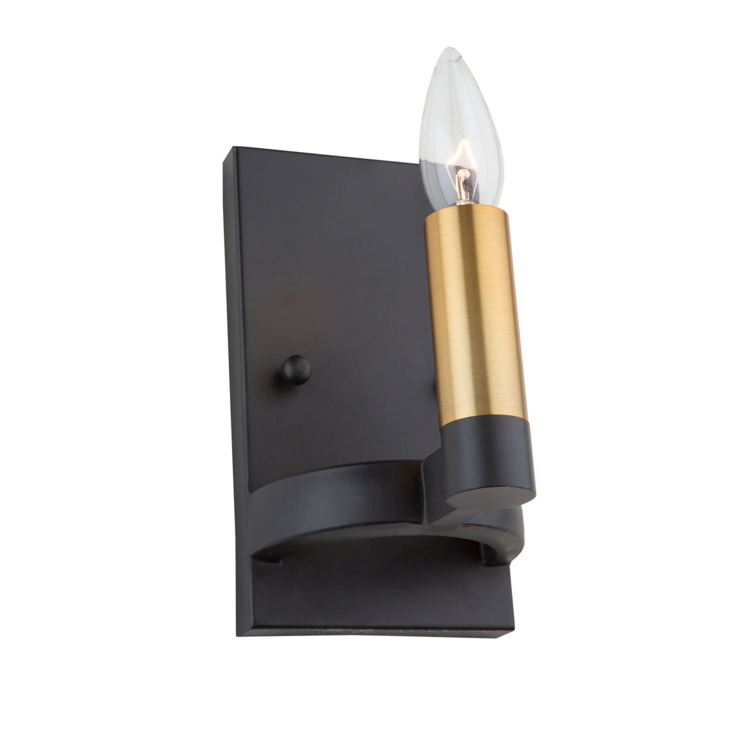 Artcraft Regent AC11127 Wall Light - Black & Satin Brass