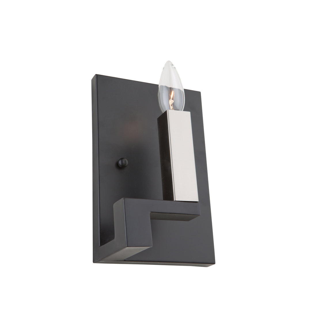 Artcraft Urban Chic AC11131 Wall Light - Matte Black & Satin Nickel