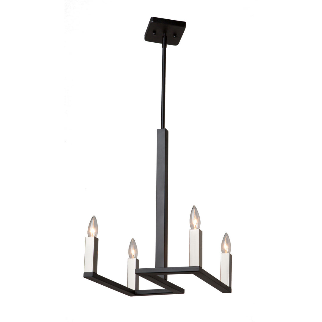 Artcraft Urban Chic AC11134 Chandelier Light - Matte Black & Satin Nickel