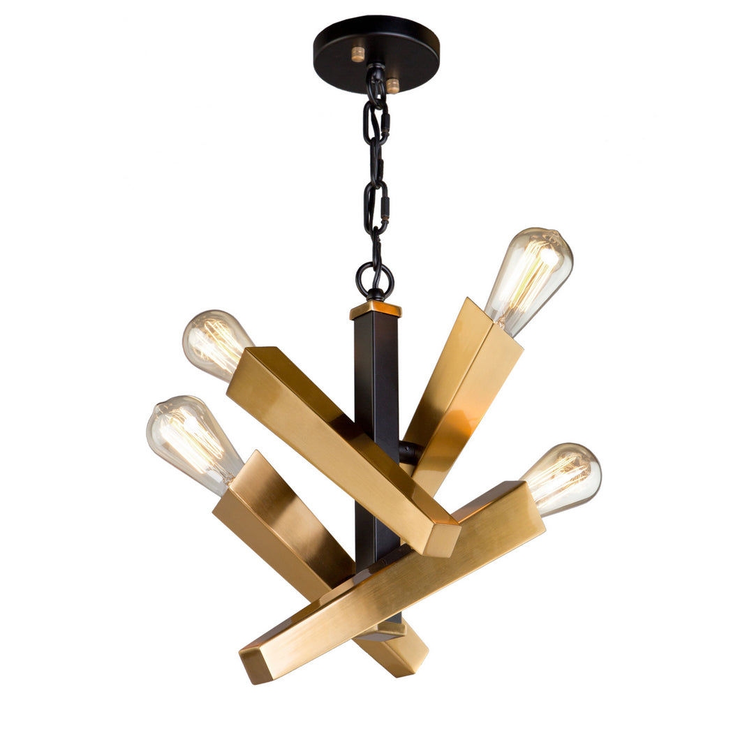 Artcraft Olympia AC11154 Pendant Light - Black & Satin Brass