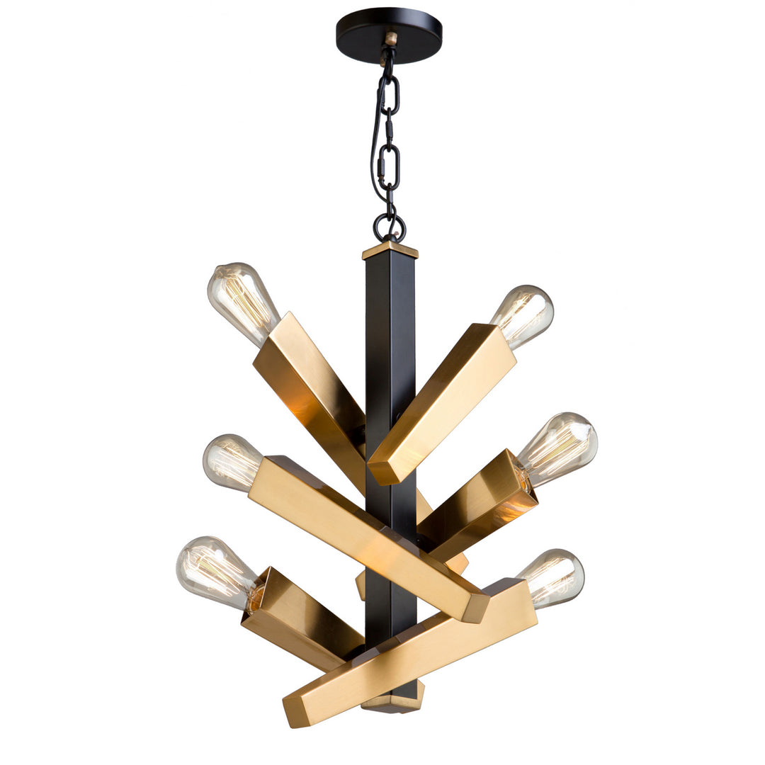 Artcraft Olympia AC11157 Pendant Light - Black & Satin Brass