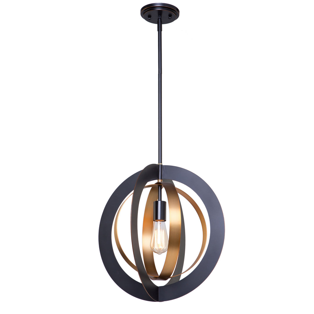 Artcraft Capri AC11231 Pendant Light - Dark Bronze & Satin Brass