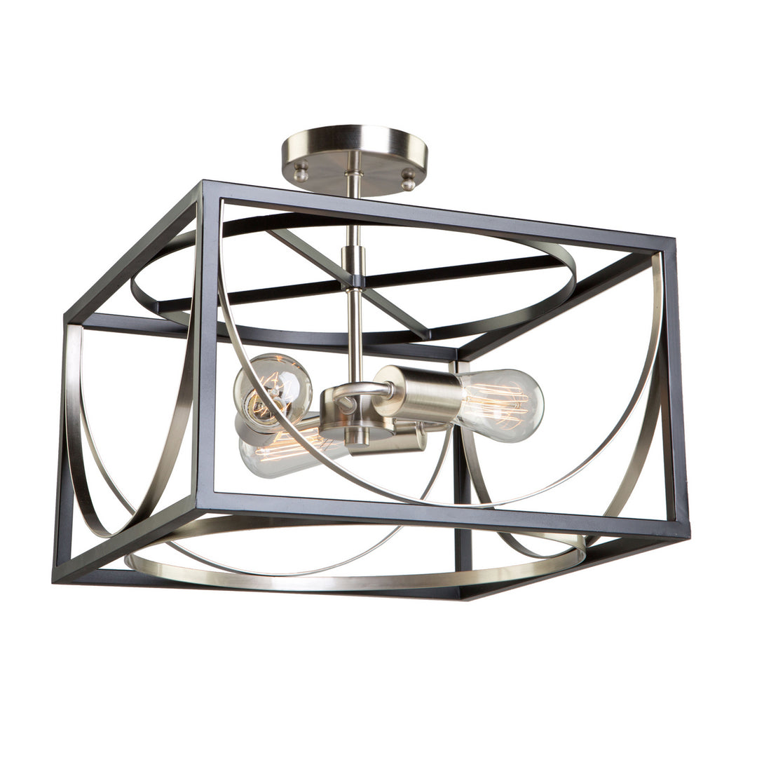 Artcraft Corona CL15093 Ceiling Light - Black & Polished Nickel