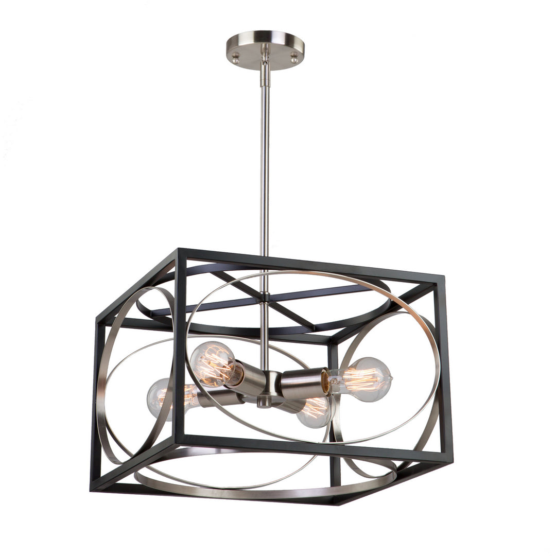 Artcraft Corona CL15094 Pendant Light - Black & Polished Nickel