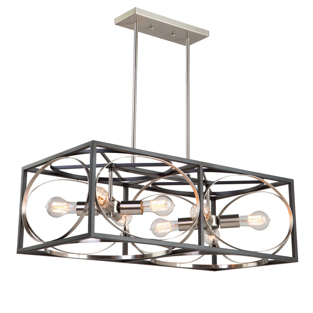 Artcraft Corona CL15098 Pendant Light - Black & Polished Nickel