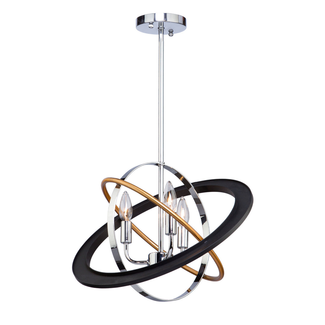 Artcraft Cosmic CL15113 Pendant Light - Dark Bronze,  Chrome,  Satin Brass