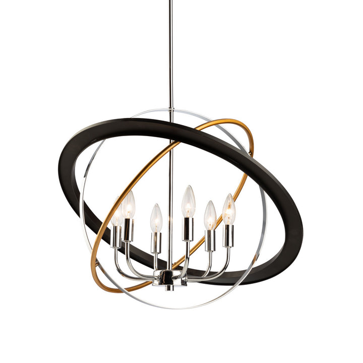 Artcraft Cosmic CL15116 Pendant Light - Dark Bronze,  Chrome,  Satin Brass