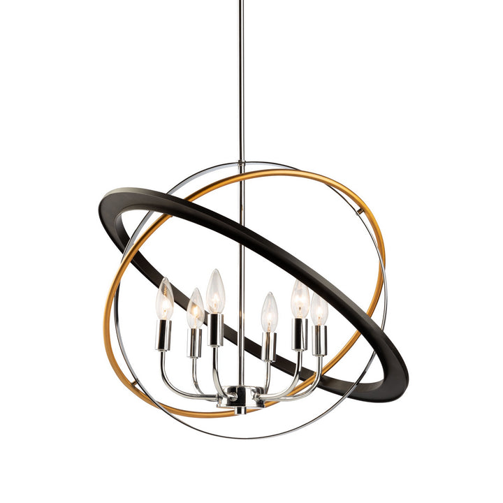 Artcraft Cosmic CL15116 Pendant Light - Dark Bronze,  Chrome,  Satin Brass