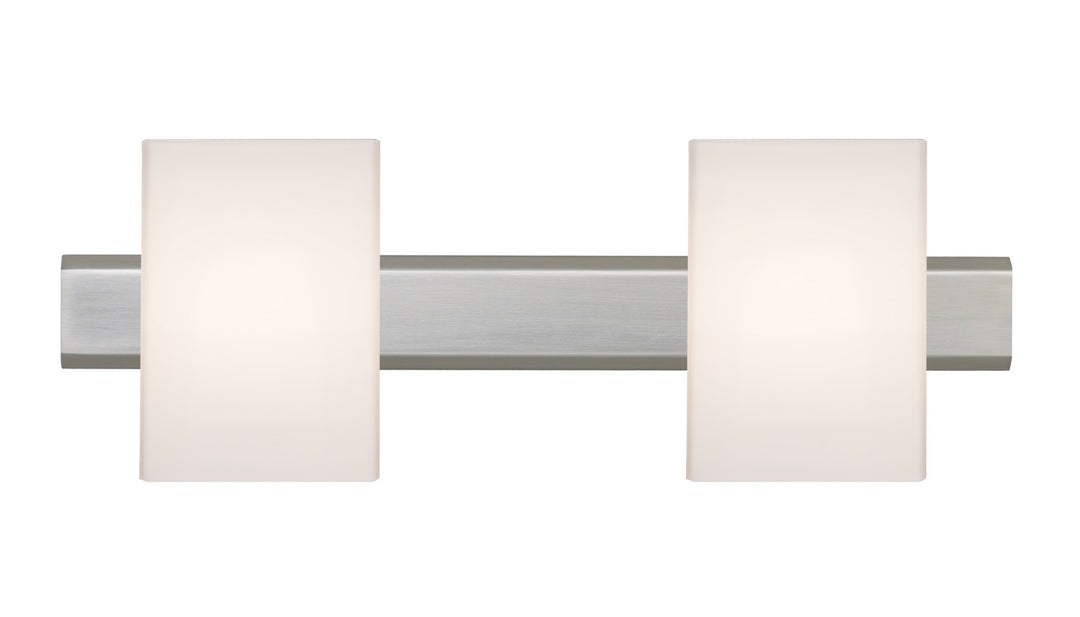 Besa Tito 2SW-TITO07-LED-SN Bath Vanity Light 15 in. wide - Satin Nickel