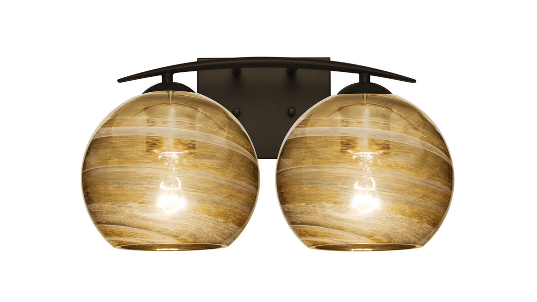 Besa Jilly 2WC-JILLYAM-BR Bath Vanity Light 15 in. wide - Bronze