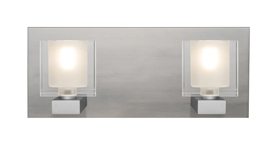 Besa Bolo 2WF-BOLOFR-LED-SN Bath Vanity Light 14 in. wide - Satin Nickel