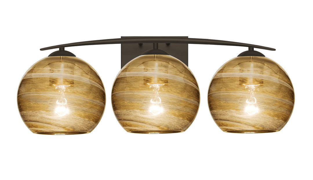 Besa Jilly 3WC-JILLYAM-BR Bath Vanity Light 26 in. wide - Bronze