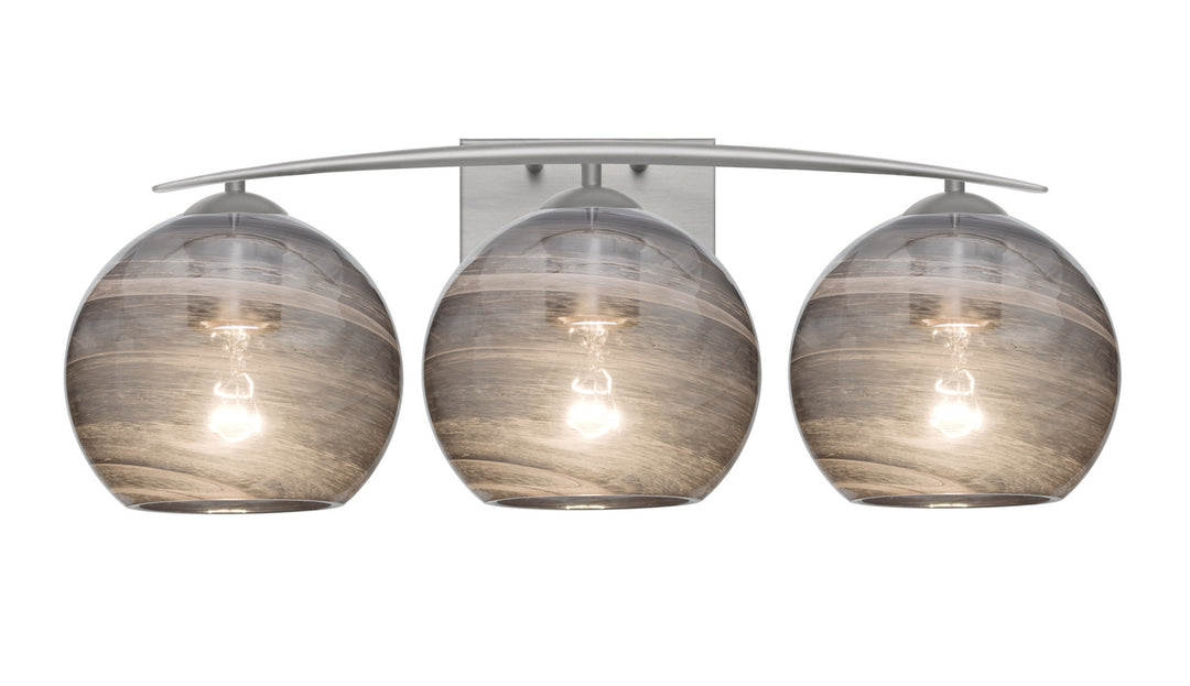 Besa Jilly 3WC-JILLYSM-SN Bath Vanity Light 26 in. wide - Satin Nickel