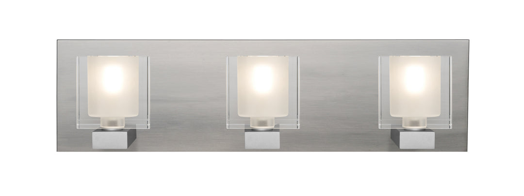 Besa Bolo 3WF-BOLOFR-SN Bath Vanity Light 22 in. wide - Satin Nickel