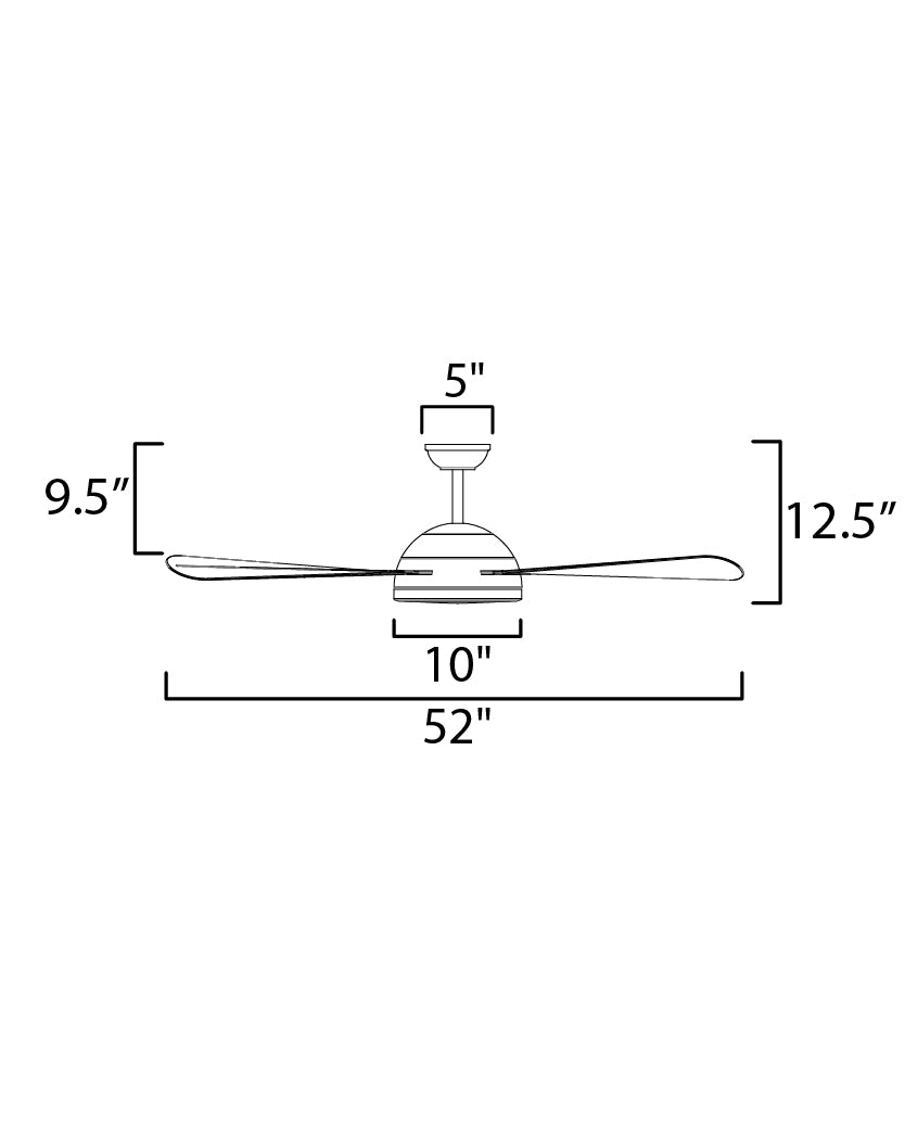 Maxim Cupola 88802BK Ceiling Fan 52 - Black