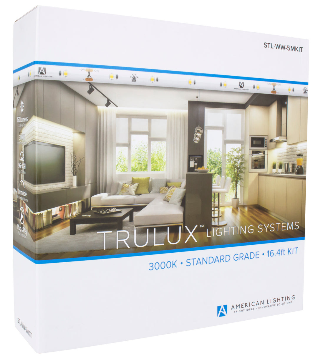 American Lighting STL-WW-5MKIT  Standard Grade Trulux Tape Home Decor White