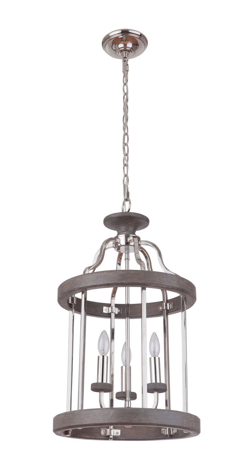 Craftmade Ashwood 36533-PLNGRW Pendant Light - Polished Nickel/Greywood