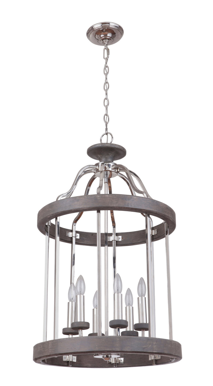 Craftmade Ashwood 36536-PLNGRW Pendant Light - Polished Nickel/Greywood