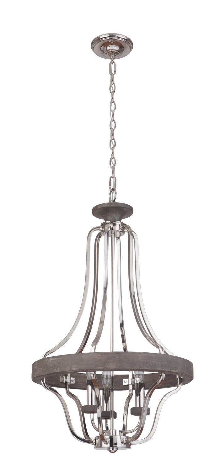 Craftmade Ashwood 36543-PLNGRW Pendant Light - Polished Nickel/Greywood