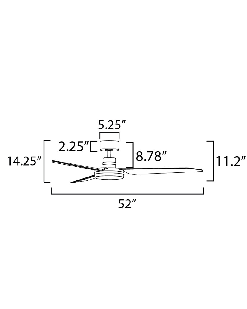 Maxim Ultra Slim 88807MW Ceiling Fan 52 - Matte White