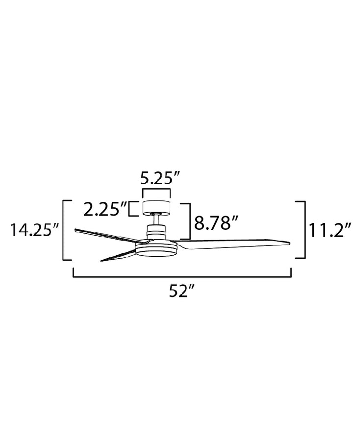 Maxim Ultra Slim 88807MW Ceiling Fan 52 - Matte White