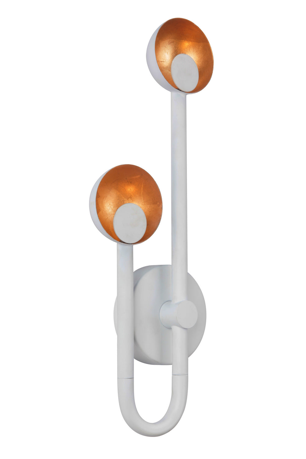 Craftmade Foundry 49262-MWWGL-LED Wall Sconce Light - Matte White/Gold Leaf